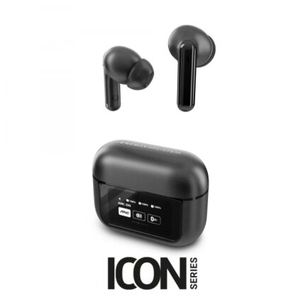 Energy Sistem Auricolari True Wireless - Display nella custodia - ANC - Modalità trasparenza - Bassa latenza - IPX5 - 30 ore di riproduzione - Colore nero