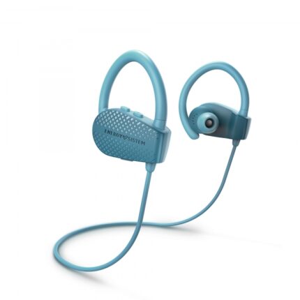 Energy Sistem Auricolari sportivi - Bluetooth 5.1 - Microfono integrato - Resistenti al sudore - Secure-Fit - Suono bilanciato - 8 ore di autonomia - Colore blu