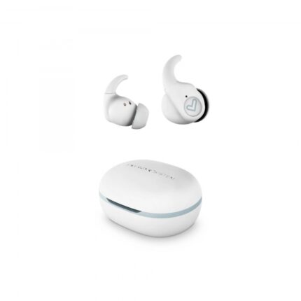 Energy Sistem Auricolari wireless - True Wireless - Bluetooth 5.3 - IPX5 - 20 ore di autonomia - Secure-Fit+ - App personalizzabile - Microfono stereo - Colore bianco