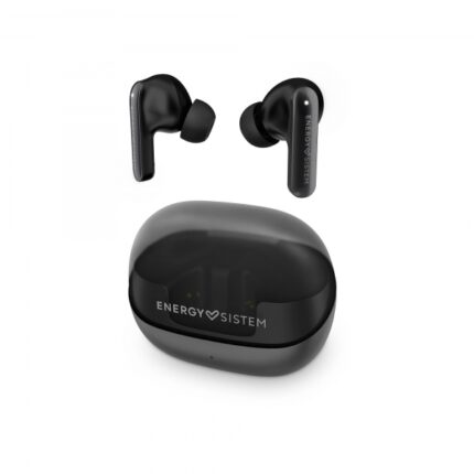 Energy Sistem Auricolari ANC -30dB - Quad Mic - Bluetooth 5.4 - 25h di autonomia - IPX4 - Plastica riciclata - Colore nero