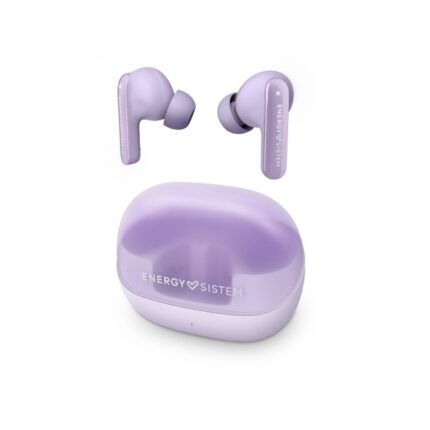 Energy Sistem Auricolari ANC - Cancellazione del rumore - 25 ore di autonomia - Bluetooth 5.4 - Resistenza IPX4 - Materiali riciclati - Colore viola