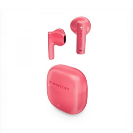 Energy Sistem StreetMusic Auricolari True Wireless - Bluetooth 5.4 - 20 ore di autonomia - Bassi profondi - Materiali riciclati - Assistente vocale integrato - Colore rosso