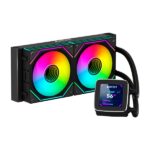 Abysm Oceanic LCD 240 ARGB Kit di raffreddamento a liquido - 2 ventole da 120 mm - Illuminazione ARGB - Schermo LCD da 2