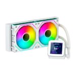 Abysm Oceanic LCD 240 ARGB Kit di raffreddamento a liquido - 2 ventole da 120 mm - Illuminazione ARGB - Schermo LCD da 2
