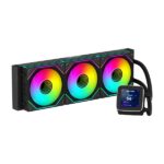 Abysm Oceanic LCD 360 ARGB Kit di raffreddamento a liquido - 3 ventole da 120 mm - Illuminazione ARGB - Schermo LCD da 2