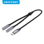 Vention Adattatore da USB-C a TRS - Audio Hi-Fi - Chip VT0200 - Involucro in alluminio - Antigroviglio - Resistente all'usura - Colore grigio