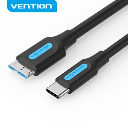 Cavo USB 3.0 C-Micro-B Vention - Trasmissione 5Gbps - Conduttore in rame stagnato - Involucro in PVC - Colore nero