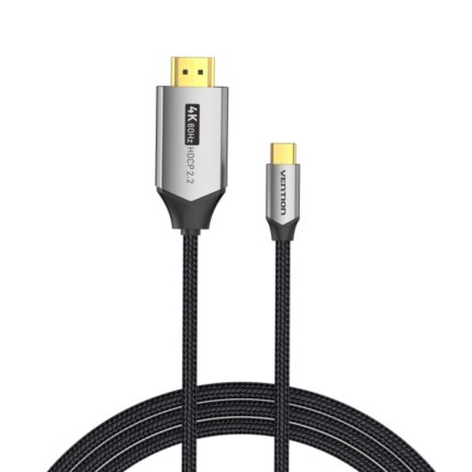 Vention Cavo USB-C a HDMI 4K - Risoluzione 4K@60Hz - Plug & Play - Connettori placcati in oro - Colore nero