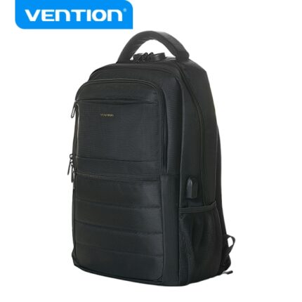 Zaino TechPro SecurePack di Vention - Compatibile con laptop fino a 17" - Porta USB - Cerniera con password - Impermeabile - Colore nero