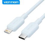 Cavo Vention da USB-C a Lightning - Connettore nichelato - Potenza 27 W - Corrente 3 A - 1 m - Colore blu
