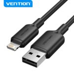 Cavo USB 2.0 Lightning Vention - Nichelato - Trasmissione 480Mbps - Uscita 2.4A - 2M - Colore nero