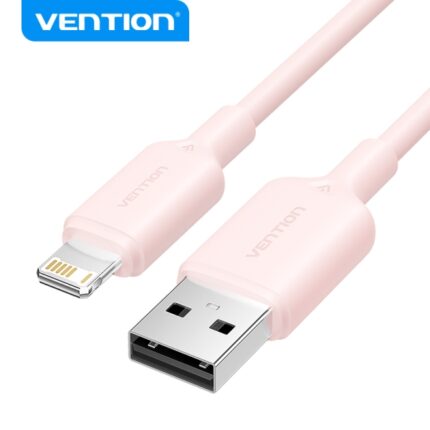 Cavo USB 2.0 Lightning Vention - Interfaccia USB-A/Lightning - Trasmissione 480Mbps - Uscita 2.4A - 2M - Colore rosa