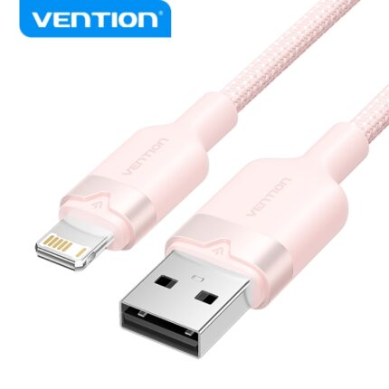 Cavo di ricarica USB-A/Lightning Vention - Alluminio e cotone intrecciato - 480 Mbps - 2