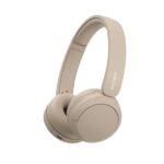 Sony WH-CH520 Cuffie Bluetooth 5.2 con microfono integrato - Archetto regolabile - Connettività multipunto - Cuffie girevoli - Autonomia fino a 50 ore - Colore beige