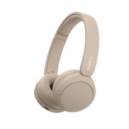 Sony WH-CH520 Cuffie Bluetooth 5.2 con microfono integrato - Archetto regolabile - Connettività multipunto - Cuffie girevoli - Autonomia fino a 50 ore - Colore beige