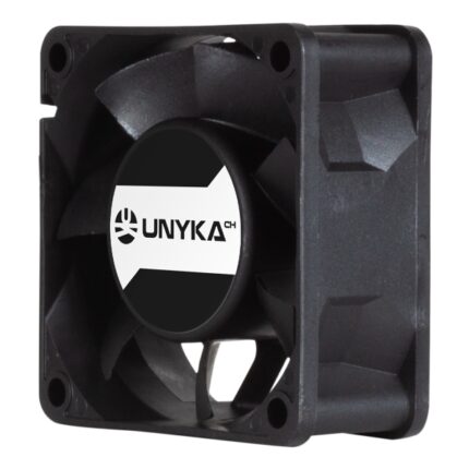 Ventilatore Unykach Server 60 mm a doppia sfera - Velocità massima 3000 giri/min - Connettore a 4 pin con controllo della temperatura - Colore nero