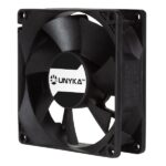 Ventilatore Unykach Server 80 mm a doppia sfera - Velocità massima 2000 giri/min - Connettore a 4 pin con controllo della temperatura - Colore nero