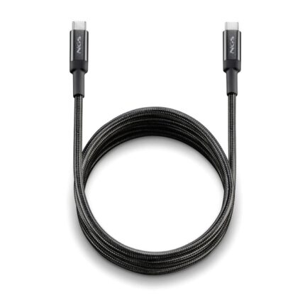 Cavo NGS 2.0 da USB-C maschio a USB-C maschio - Ricarica ultraveloce fino a 65 W - Lunghezza 2 m - Colore nero