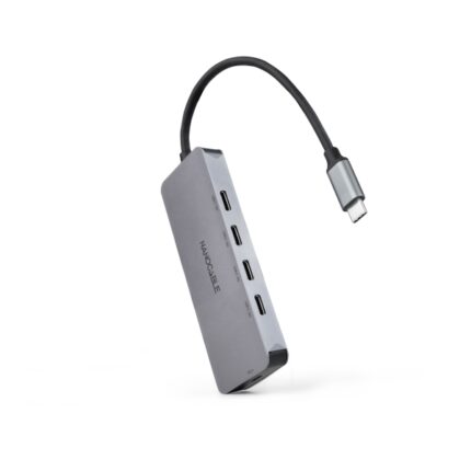 Hub Nanocable USB-C 3.2 con 4 porte USB-C 3.2 + 1 porta USB-C PD 100W - Velocità di trasferimento fino a 10Gbps - Cavo da 0