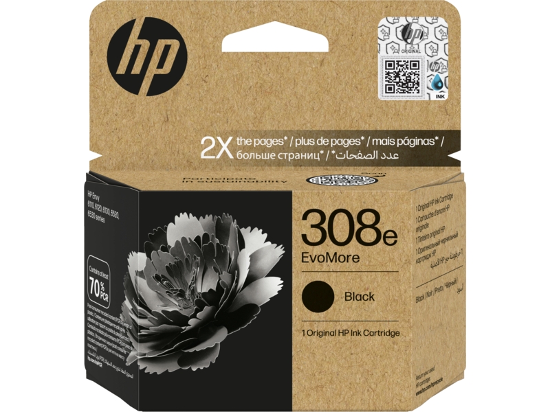 HP 308e EvoMore Nero Cartuccia d'inchiostro originale - 7FP22UE HP 308e EvoMore Nero Cartuccia d'inchiostro originale - 7FP22UE