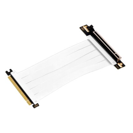 Cavo di prolunga Abysm PCIe 4.0 x16 flessibile - Schermatura EMI - Lunghezza 17 cm - Colore bianco