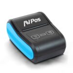 AVPos Stampante termica portatile per biglietti MP580R - 58 mm - Velocità 90 mm/s - BT e USB-C - Colore nero