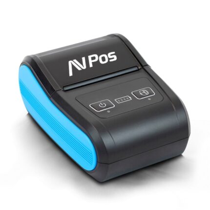 AVPos Stampante termica portatile per biglietti MP580R - 58 mm - Velocità 90 mm/s - BT e USB-C - Colore nero