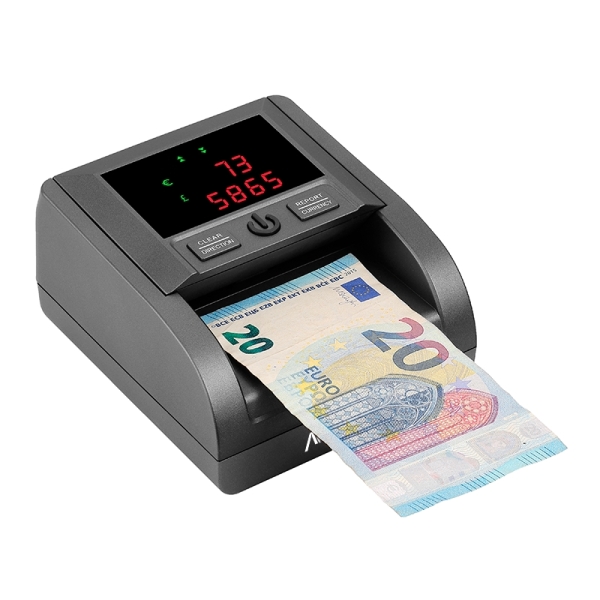 AVPos Contatore/Rilevatore di banconote AVP-DT25G - Conta il numero di banconote e il valore totale - Sterline ed euro - Alta velocità di conteggio - Colore nero AVPos Contatore/Rilevatore di banconote AVP-DT25G - Conta il numero di banconote e il valore totale - Sterline ed euro - Alta velocità di conteggio - Colore nero