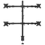 Ewent EW1514 Supporto da tavolo con braccio articolato per 4 monitor da 10"-32" - Girevole - Gestione dei cavi - Peso max 8 kg - VESA 100x100 mm