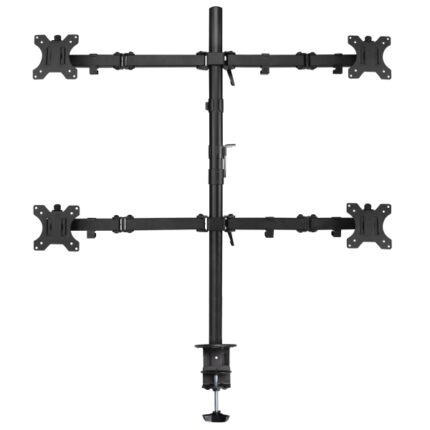 Ewent EW1514 Supporto da tavolo con braccio articolato per 4 monitor da 10"-32" - Girevole - Gestione dei cavi - Peso max 8 kg - VESA 100x100 mm