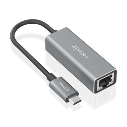 Aisens Convertitore USB3.1 GEN1 da USB-C a Ethernet Gigabit 10/100/1000 MBPS - 15 cm - Colore grigio