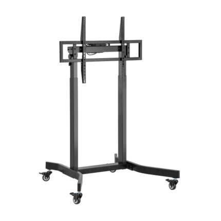 Aisens Supporto da pavimento motorizzato PRO con ruote per monitor/TV 120 kg da 55-100 - Colore nero