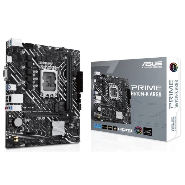 Asus Prime H610M-K ARGB Scheda madre Intel1700 2x DDR5 - HDMI Asus Prime H610M-K ARGB Scheda madre Intel1700 2x DDR5 - HDMI