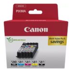 Canon PGI580/CLI581 Confezione da 5 cartucce d'inchiostro originali - 2078C007