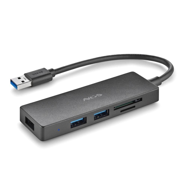 NGS IHUB Reader Hub USB 3.0 - 3 porte USB 3.0 - 1 slot SD - 1 slot MicroSD NGS IHUB Reader Hub USB 3.0 - 3 porte USB 3.0 - 1 slot SD - 1 slot MicroSD