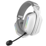 Coolsound Auricolari Gaming G11 Bluetooth - Illuminazione RGB - Colore bianco