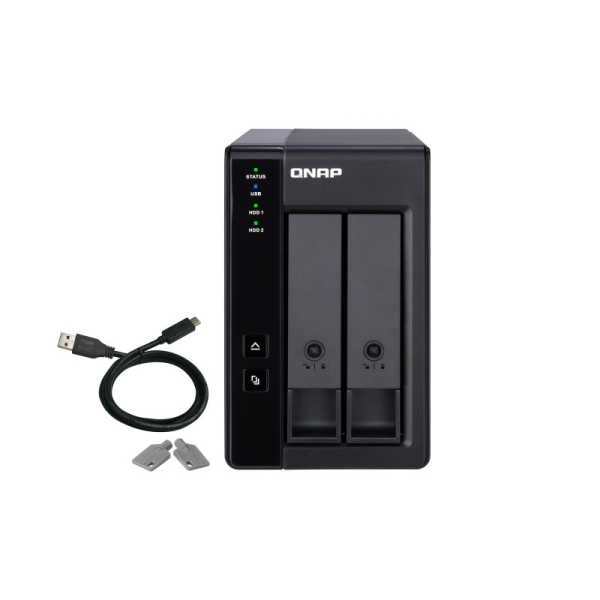 QNAP TR-002 Box di espansione RAID USB 3.0 - 2 alloggiamenti 2 QNAP TR-002 Box di espansione RAID USB 3.0 - 2 alloggiamenti 2