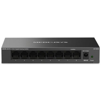 Mercusys Switch 8 porte Gigabit RJ45 10/100/1000Mbps con auto-negoziazione - Plug & Play - Tecnologia verde