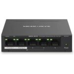 Mercusys Switch 5 porte Gigabit RJ45 10/100/1000Mbps - 4 porte PoE - Design compatto - Plug & Play - Involucro in metallo