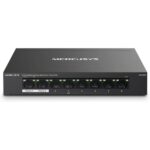 Mercusys Switch 8 porte Gigabit RJ45 10/100/1000Mbps - 7 porte PoE - Design compatto - Plug & Play - Involucro in metallo