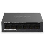 Mercusys Switch 6 porte RJ45 10/100Mbps - 4 porte PoE - Portata fino a 250 m in modalità estesa - Custodia in metallo