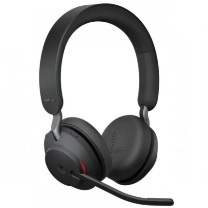 Jabra Evolve2 65 MS Stereo Cuffie con microfono Bluetooth - Cancellazione del rumore - Autonomia fino a 37 ore - Archetto regolabile - Comandi sulle cuffie - Colore nero
