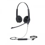 Jabra BIZ 1500 Duo Cuffie con microfono pieghevole USB - Cancellazione del rumore - Archetto regolabile - Comandi sul cavo - Cavo da 2