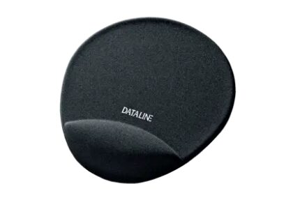 Esselte Dataline Tappetino con poggiapolsi - Misure 220x245x25mm - Base antiscivolo - Controllo del mouse migliorato - Colore nero