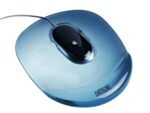 Tappetino Esselte Dataline con poggiapolsi imbottito in gel - Misure 235x285x30 mm - Base antiscivolo - Migliore controllo del mouse - Colore blu trasparente