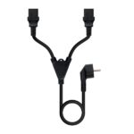 Nanocavo Cavo di alimentazione CEE7 maschio a 2x C-13 femmina 3 m - Colore nero