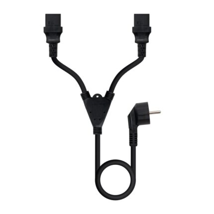 Nanocavo Cavo di alimentazione CEE7 maschio a 2x C-13 femmina 3 m - Colore nero