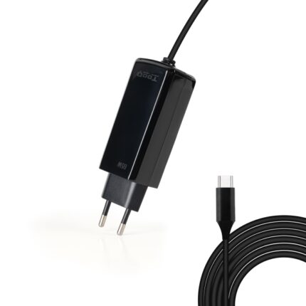 Tooq Caricabatterie portatile GaN USB-C/PD 65W - Cavo da 1