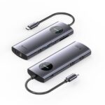 Vention Docking Station 9 in 1 USB-C a 2xHDMI/2xUSB3.0/USB 2.0/RJ45/SD/TF/PD 100W - 0