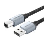 Cavo stampante Vention USB 2.0 maschio a USB-B maschio - 2 m - intrecciato - colore grigio